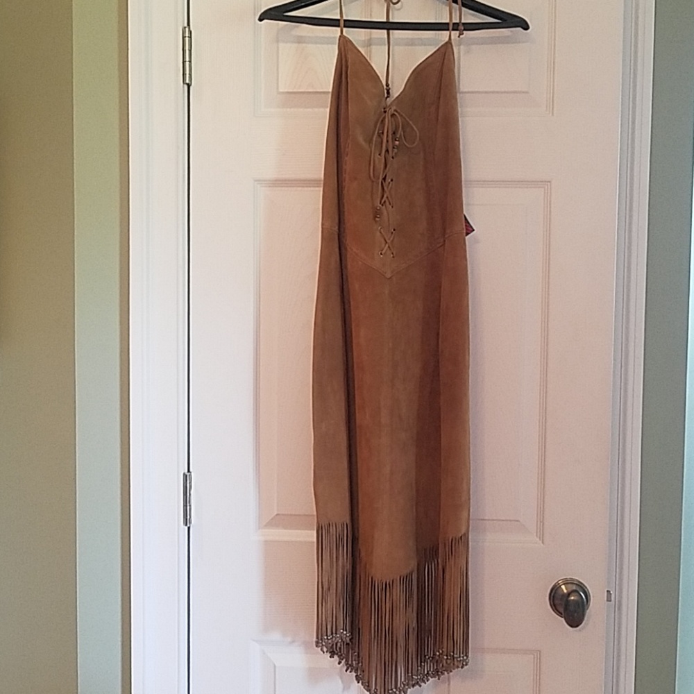 Leather dress, brand new